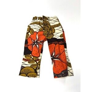 African Wax Fabric Ankara Pants No Size Check Measurements Multicolor Kids